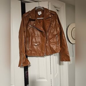 Nine West Tan Leather Jacket